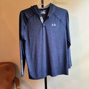Under‎ Armour Blue Sweatshirt with Quarter-Zip Athletic Design